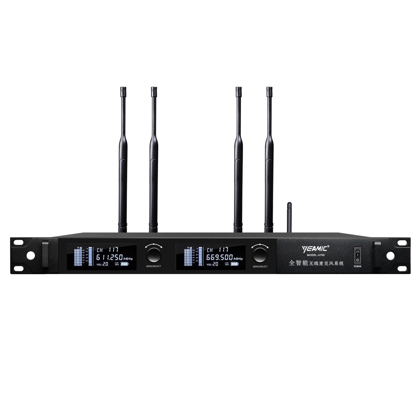 Smart wireless microphones with leading interference free technology A700 Yeamic intelligence